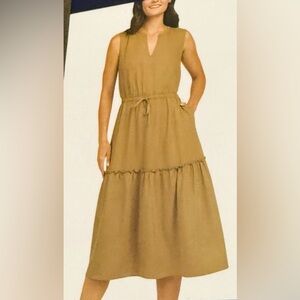 NWT Lands’ End midi dress with pockets size small